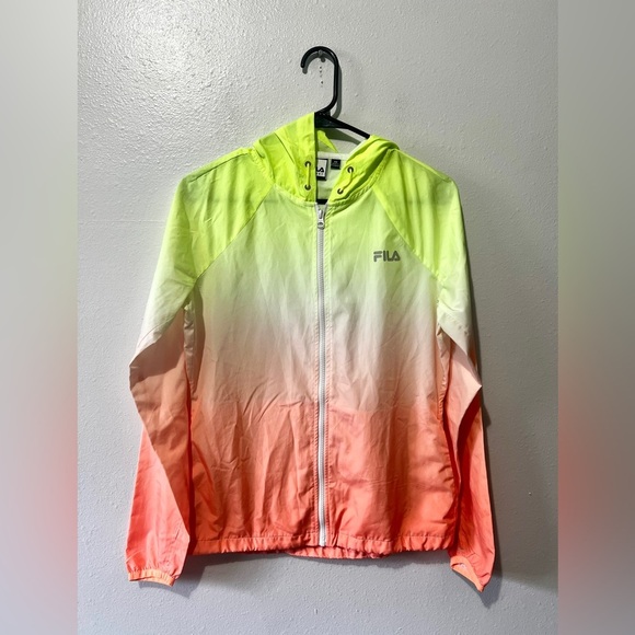 FILA Sport Neon Ombre Zip-Up Windbreaker Jacket - XS - Picture 4 of 10